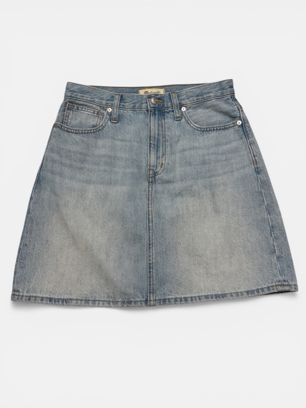 Madewell Rigid Denim A-Line Skirt - Picture 3 of 9